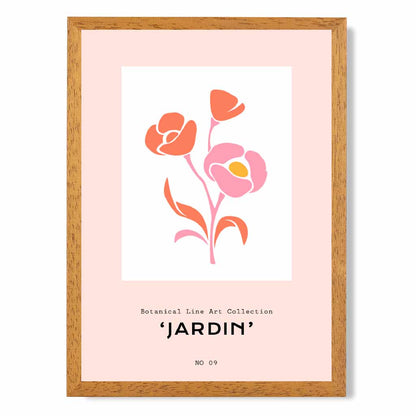 Boho Garden Pink Jardin Art Print | Wall Art Plaza