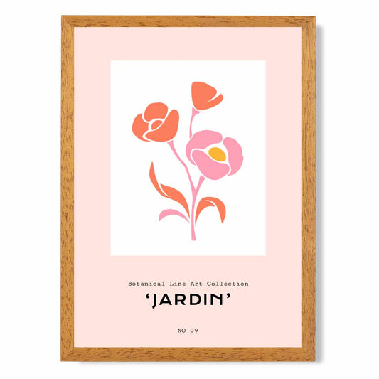 Boho Garden Pink Jardin Art Print | Wall Art Plaza