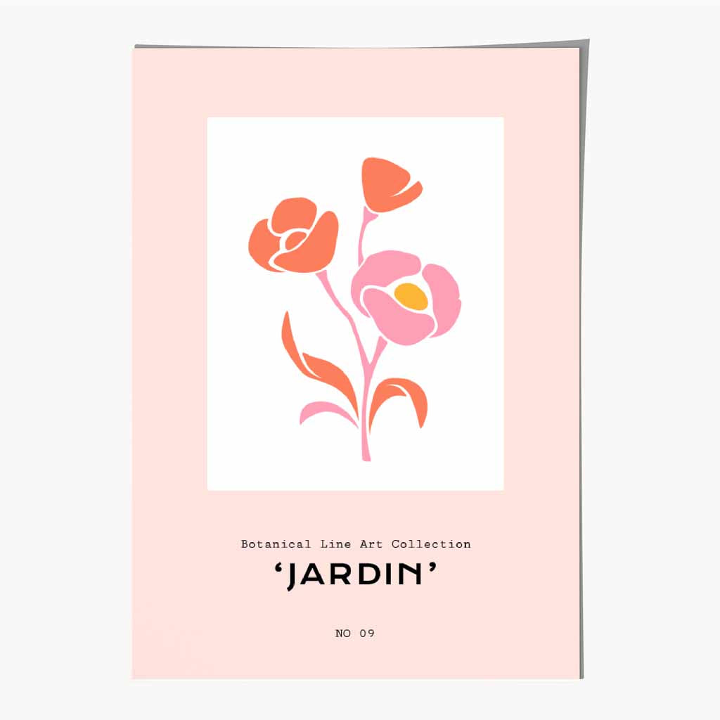 Boho Garden Pink Jardin Art Print | Wall Art Plaza