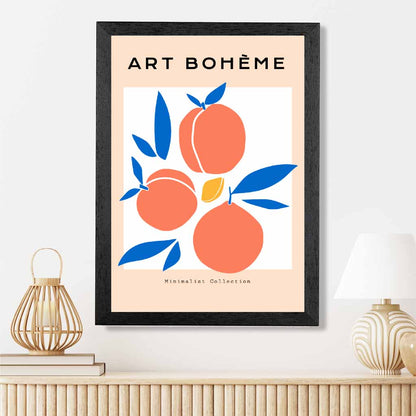 Boho Orange Peaches Art Print | Wall Art Plaza