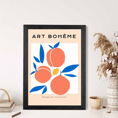 Boho Orange Peaches Art Print | Wall Art Plaza