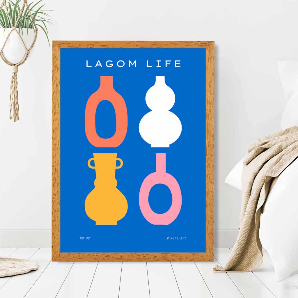 Boho Home Colourful Lagom Art Print | Wall Art Plaza