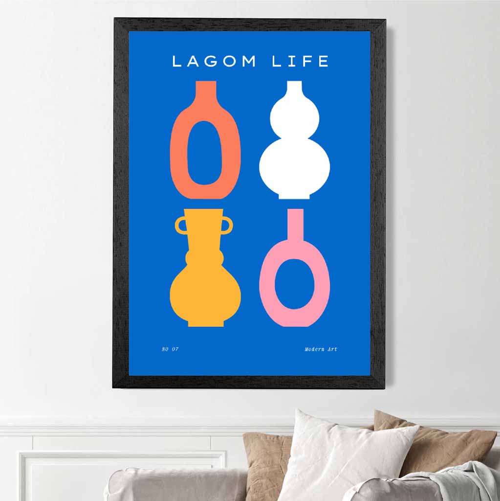 Boho Home Colourful Lagom Art Print | Wall Art Plaza