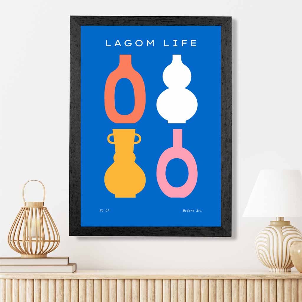 Boho Home Colourful Lagom Art Print | Wall Art Plaza