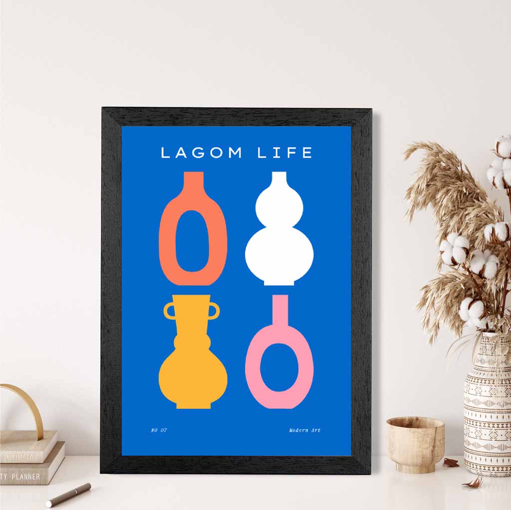 Boho Home Colourful Lagom Art Print | Wall Art Plaza