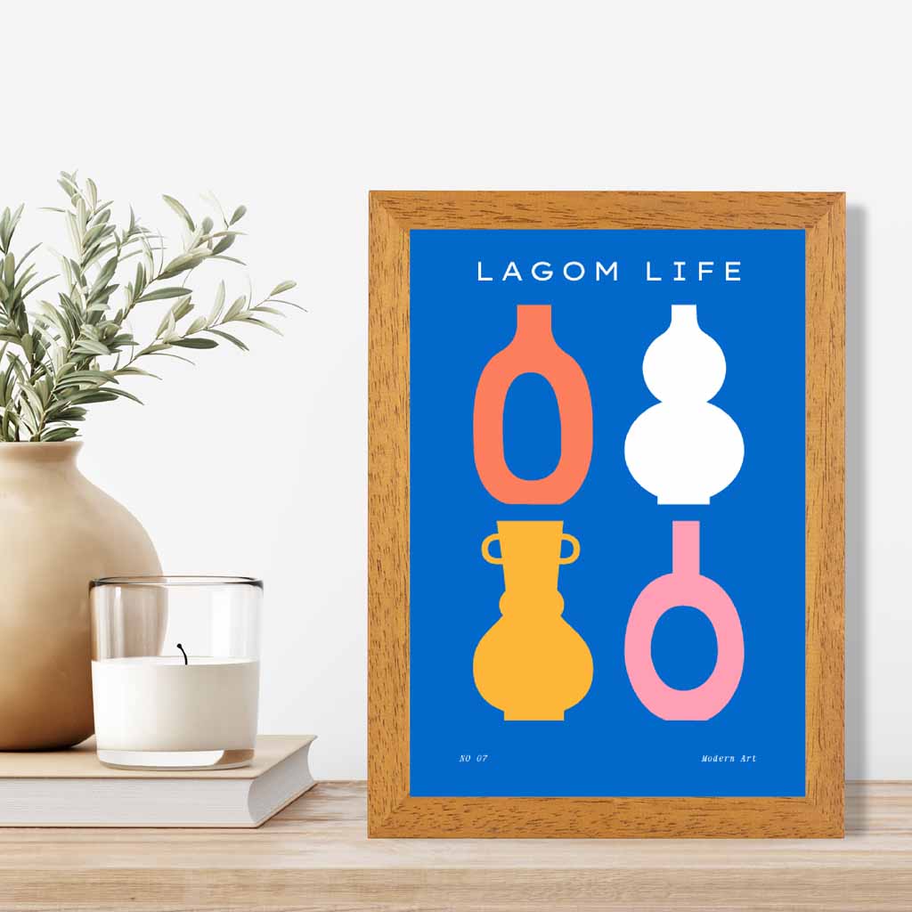 Boho Home Colourful Lagom Art Print | Wall Art Plaza