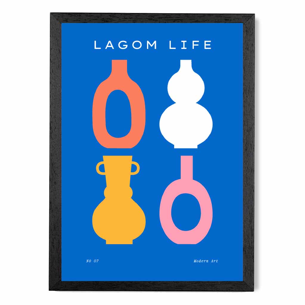 Boho Home Colourful Lagom Art Print | Wall Art Plaza