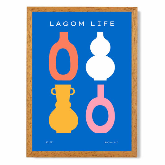 Boho Home Colourful Lagom Art Print | Wall Art Plaza