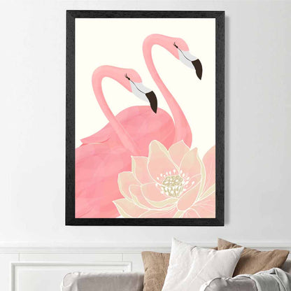 Abstract Painted Pink Flamingo No 1 Art Print | Wall Art Plaza