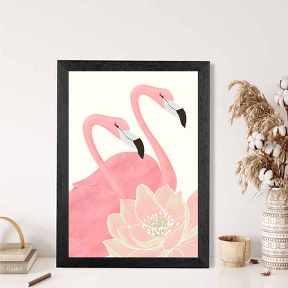 Abstract Painted Pink Flamingo No 1 Art Print | Wall Art Plaza