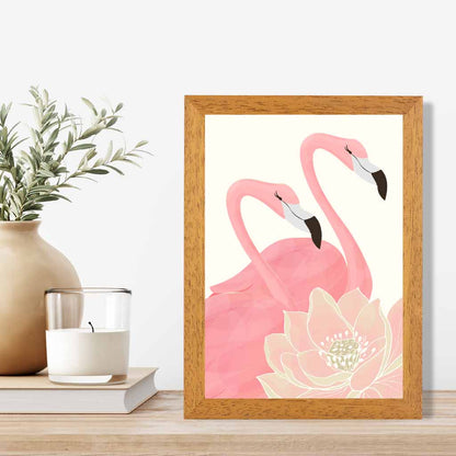 Abstract Painted Pink Flamingo No 1 Art Print | Wall Art Plaza