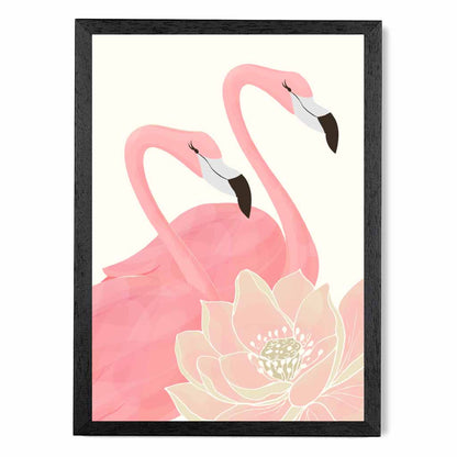 Abstract Painted Pink Flamingo No 1 Art Print | Wall Art Plaza