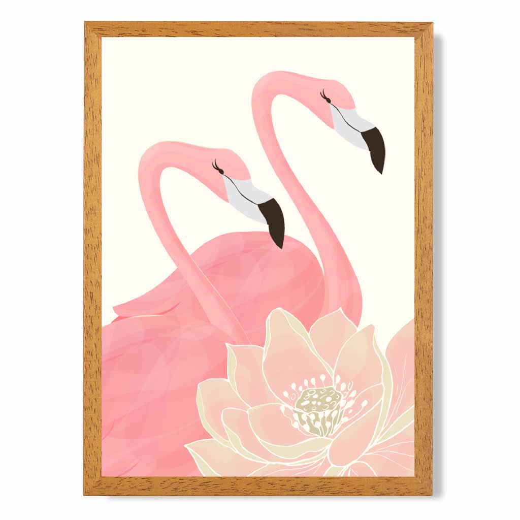 Abstract Painted Pink Flamingo No 1 Art Print | Wall Art Plaza