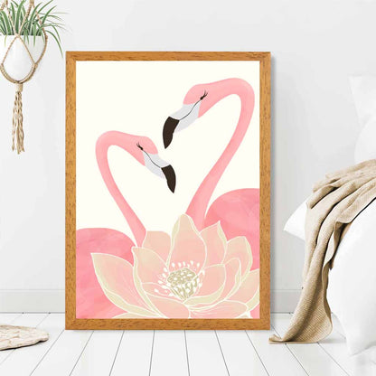 Abstract Painted Pink Flamingo No 2 Art Print | Wall Art Plaza