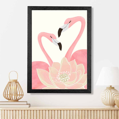 Abstract Painted Pink Flamingo No 2 Art Print | Wall Art Plaza