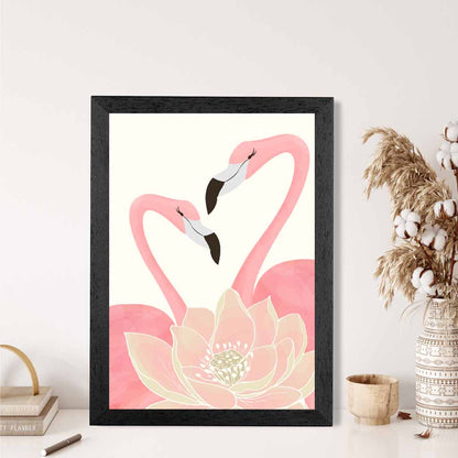 Abstract Painted Pink Flamingo No 2 Art Print | Wall Art Plaza