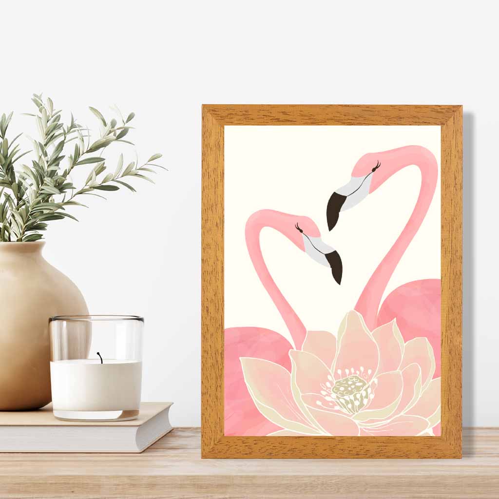 Abstract Painted Pink Flamingo No 2 Art Print | Wall Art Plaza