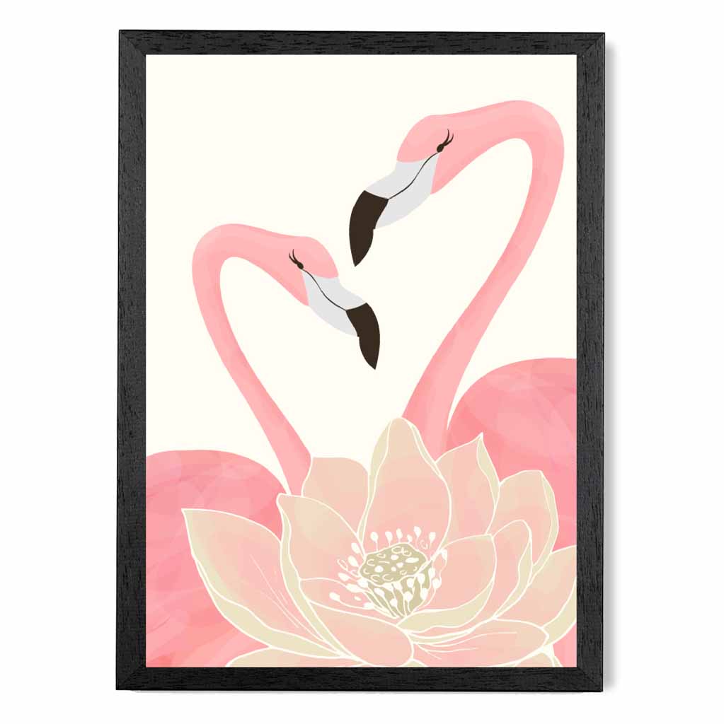 Abstract Painted Pink Flamingo No 2 Art Print | Wall Art Plaza