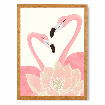 Abstract Painted Pink Flamingo No 2 Art Print | Wall Art Plaza