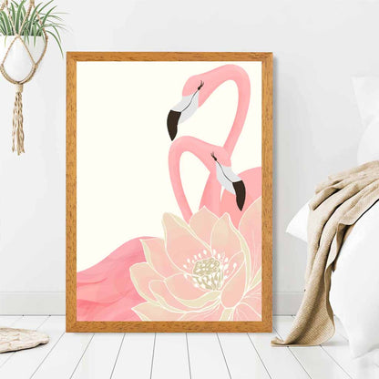 Abstract Painted Pink Flamingo No 3 Art Print | Wall Art Plaza