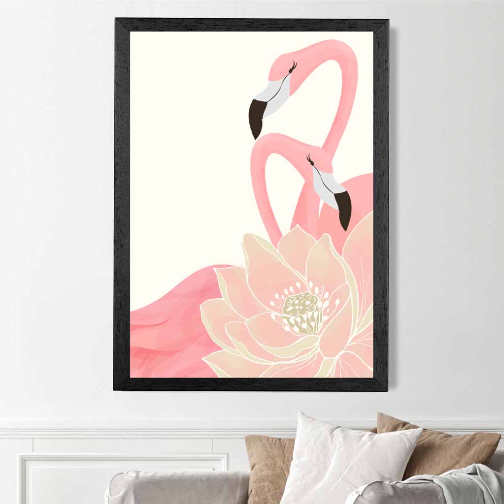 Abstract Painted Pink Flamingo No 3 Art Print | Wall Art Plaza