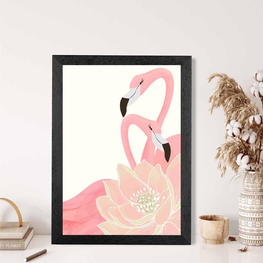 Abstract Painted Pink Flamingo No 3 Art Print | Wall Art Plaza