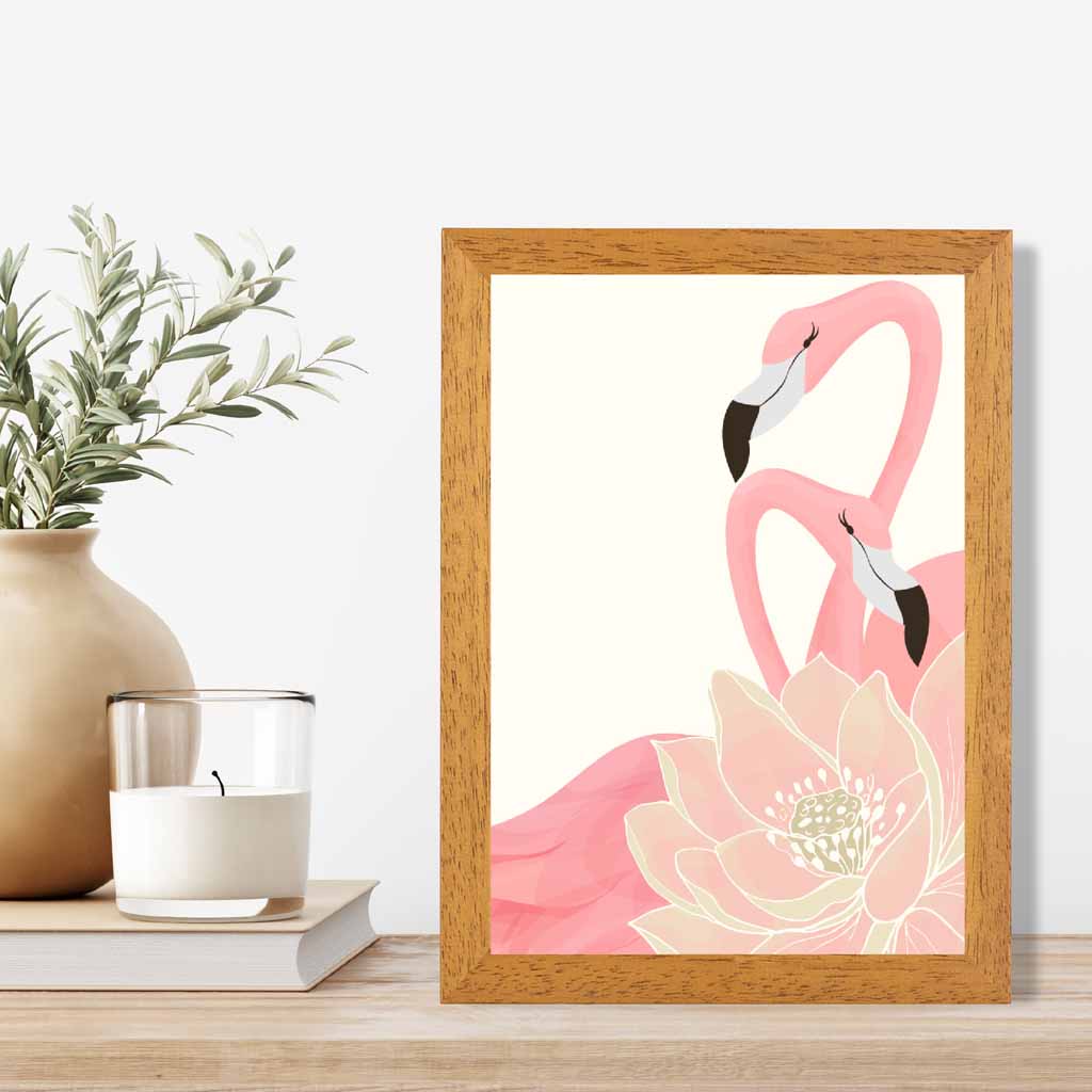 Abstract Painted Pink Flamingo No 3 Art Print | Wall Art Plaza