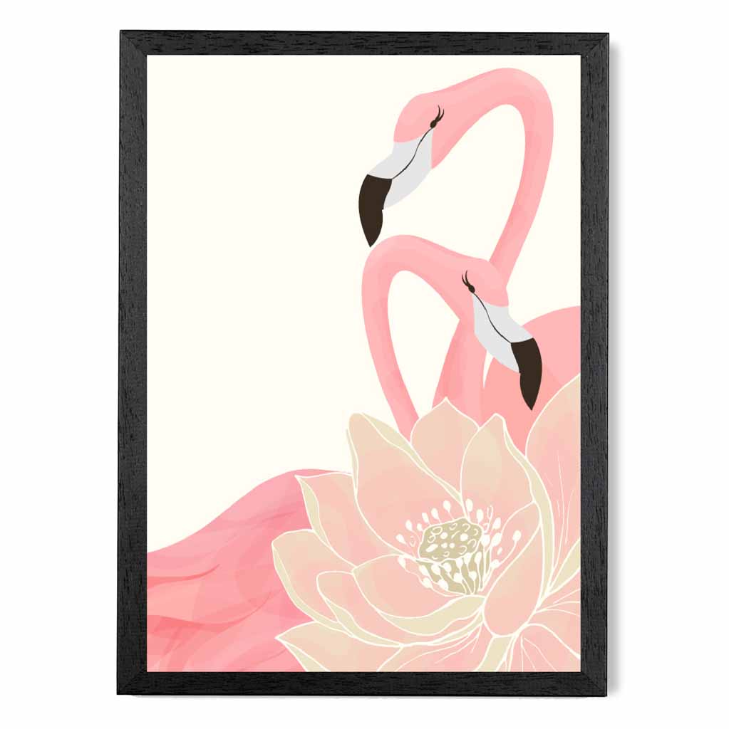 Abstract Painted Pink Flamingo No 3 Art Print | Wall Art Plaza