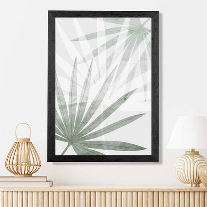 Abstract Painted Green Tropical Leaves No 1 Art Print | Wall Art Plaza