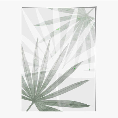 Abstract Painted Green Tropical Leaves No 1 Art Print | Wall Art Plaza