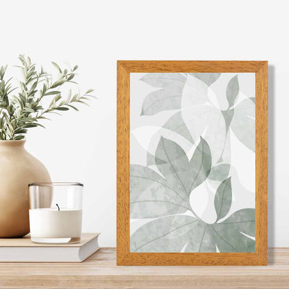 Abstract Painted Green Tropical Leaves No 3 Art Print | Wall Art Plaza