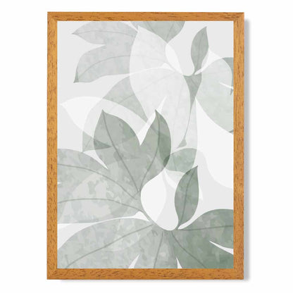 Abstract Painted Green Tropical Leaves No 3 Art Print | Wall Art Plaza