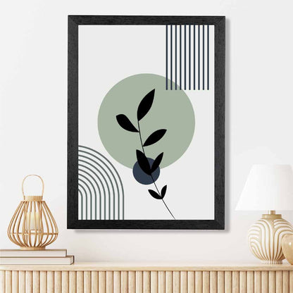 Geometric Green, Blue Floral Arches No 2 Art Print | Wall Art Plaza