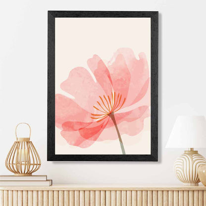 Boho Floral Pink, Beige Flower No 3 Art Print | Wall Art Plaza