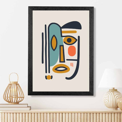 Quirky Abstract Colourful Face No 3 Art Print | Wall Art Plaza