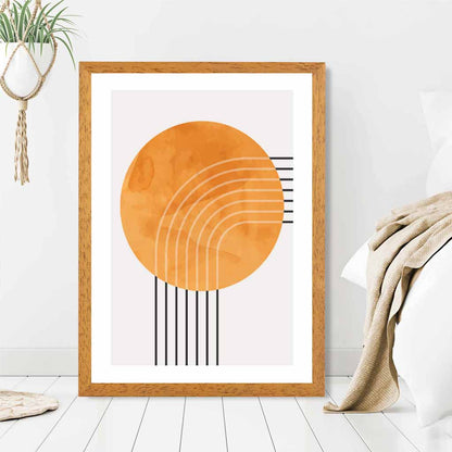 Modern Painted Yellow Circle No 1 Art Print | Wall Art Plaza