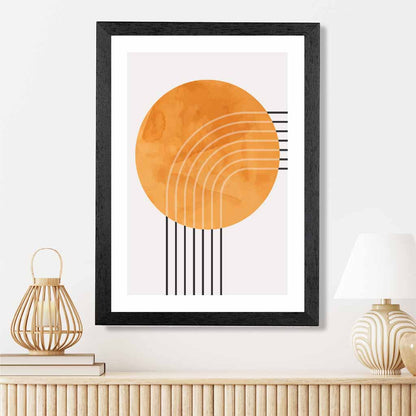 Modern Painted Yellow Circle No 1 Art Print | Wall Art Plaza