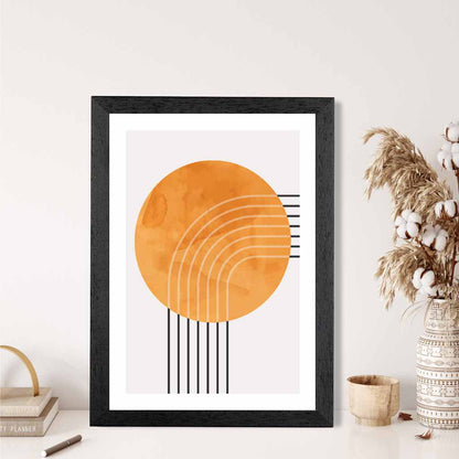 Modern Painted Yellow Circle No 1 Art Print | Wall Art Plaza