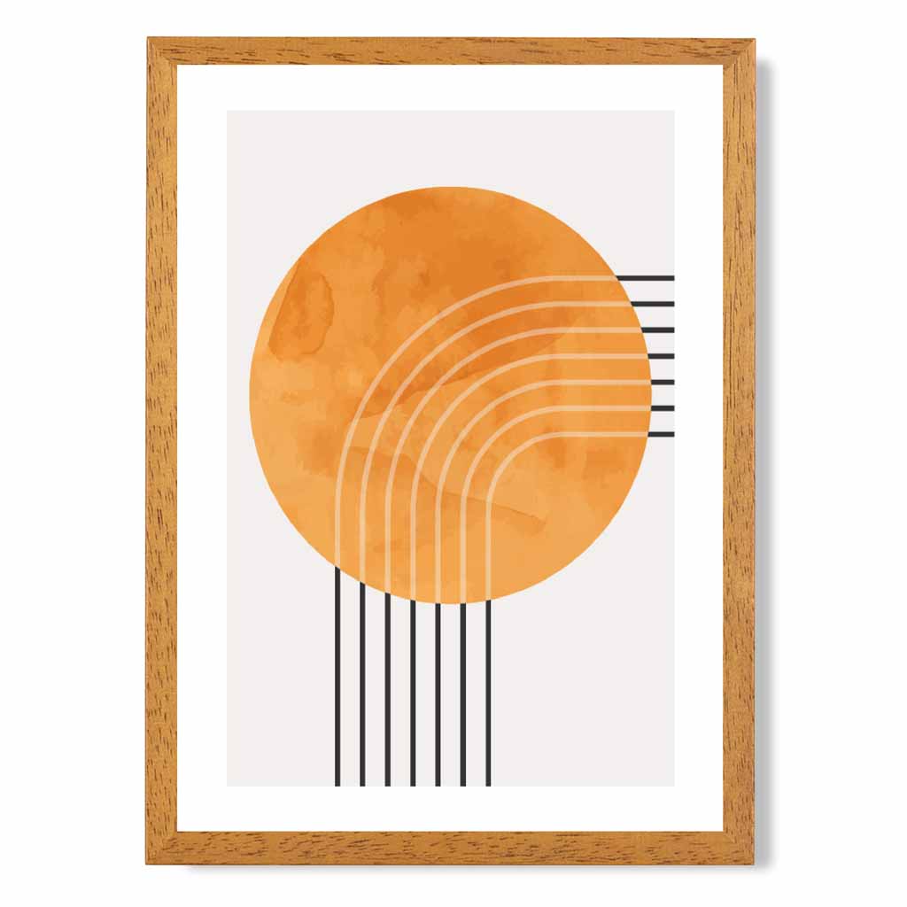 Modern Painted Yellow Circle No 1 Art Print | Wall Art Plaza