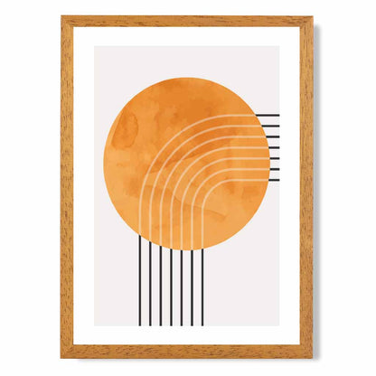 Modern Painted Yellow Circle No 1 Art Print | Wall Art Plaza