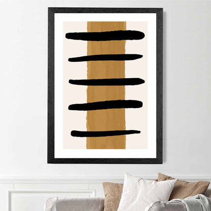 Abstract Yellow Painted Lines No 2 Art Print | Wall Art Plaza