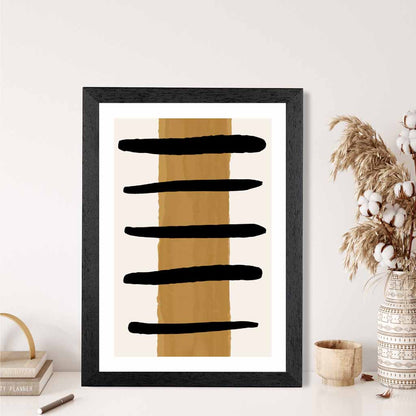 Abstract Yellow Painted Lines No 2 Art Print | Wall Art Plaza