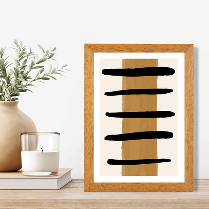 Abstract Yellow Painted Lines No 2 Art Print | Wall Art Plaza