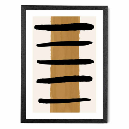 Abstract Yellow Painted Lines No 2 Art Print | Wall Art Plaza