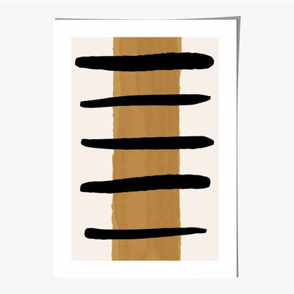 Abstract Yellow Painted Lines No 2 Art Print | Wall Art Plaza