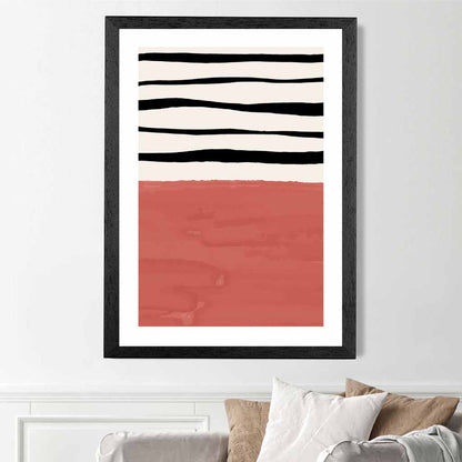 Abstract Pink Painted Lines No 3 Art Print | Wall Art Plaza