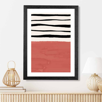 Abstract Pink Painted Lines No 3 Art Print | Wall Art Plaza