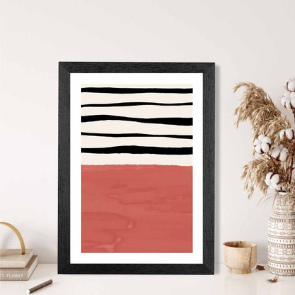 Abstract Pink Painted Lines No 3 Art Print | Wall Art Plaza