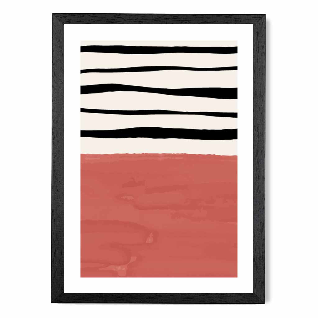 Abstract Pink Painted Lines No 3 Art Print | Wall Art Plaza