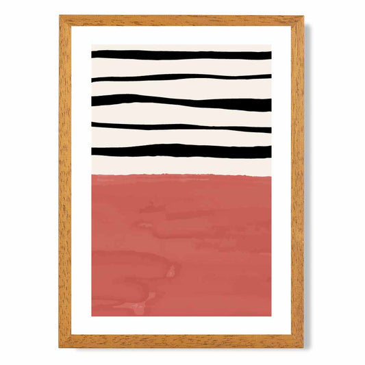 Abstract Pink Painted Lines No 3 Art Print | Wall Art Plaza